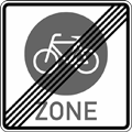 StVO, Verkehrszeichen Nr. 244.4: Ende einer Fahrradzone