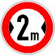 StVO, Verkehrszeichen Nr. 264: Tatsächliche Breite