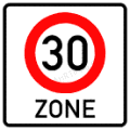 StVO, Verkehrszeichen Nr. 274.1: Beginn einer Tempo 30-Zone