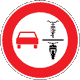 StVO, Verkehrszeichen Nr. 277.1: Verbot des Überholens von einspurigen Fahrzeugen für mehrspurige Kraftfahrzeuge und Krafträder mit Beiwagen