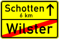 StVO, Verkehrszeichen Nr. 311: Ortstafel Rückseite