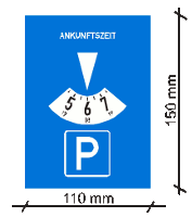 StVO, Verkehrszeichen Nr. 318: Parkscheibe