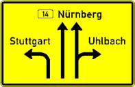 StVO, Verkehrszeichen Nr. 439: Vorwegweiser