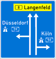 StVO, Verkehrszeichen Nr. 441: Vorwegweiser