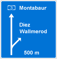 StVO, Verkehrszeichen Nr. 449: Vorwegweiser