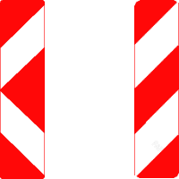 StVO, Verkehrszeichen Nr. 605: Pfeilbake, Leitbake