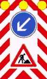 StVO, Verkehrszeichen Nr. 615: Fahrbare Absperrtafel