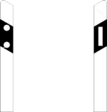 StVO, Verkehrszeichen Nr. 620: Leitpfosten (links, rechts)