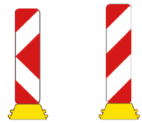 StVO, Verkehrszeichen Nr. 629: Leitbord mit Leitbake